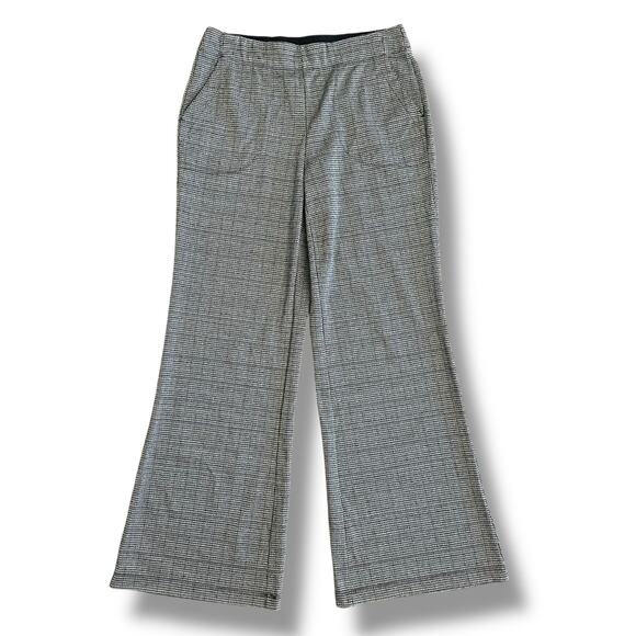 Max Studio London Women’s Large Pants Houndstooth Wide Leg Stretch Trousers - Picture 1 of 12
